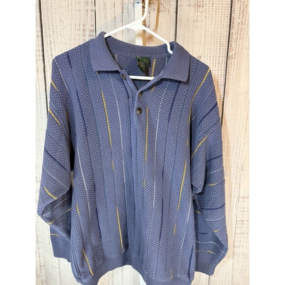 Scandia Woods Other - Scandia Woods Men’s Sweater Large Blue Long Sleeve Stripes